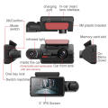 DashCam 3 Lens DashCam Front Rear Interior Dash Camera Front Dual Night 1080P Auto And Vehicle Camera DVR Car DVR Cam Camera Cameras Interior Car Vehicle WIFI Dash Cam Rear Dash With.