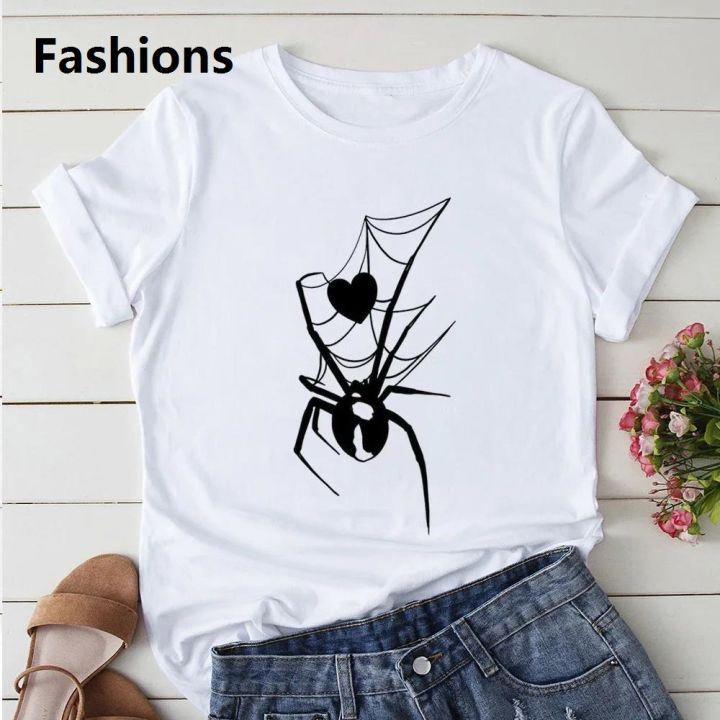 Fashions%20Profesional%20SPIDER%20White%20Woman%20T%20Shirt%20Art%20Printing%20Design%20Oversized%20Short%20Sleeve%20Comfort%20Female%20Tee%20Y2K%20Graphic%20Loose%20Cool%20Girl%20-%20Image%203