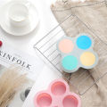 Simple 4 Cavity Round Shape Soap Silicone Mold DIY Cake Muffin Cups Mold Tools.