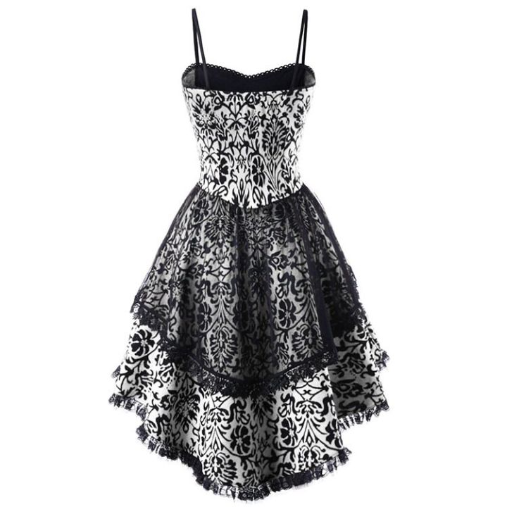 Rosetic%20New%20Fashion%20Women%20Goth%20Dress%20Non-sleeve%20Printing%20Patchwork%20Lace%20Up%20Slim%20Gothic%20Style%20Ladies%20Suspender%20Dress%20For%20Autumn%20-%20Image%202