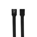 2 Pcs 50CM SATA 3.0 III SATA3 7Pin Data Cable 6Gb/S SSD Cables HDD Hard Disk Data Cord with Nylon Sleeved Premium Version (Black & Red).