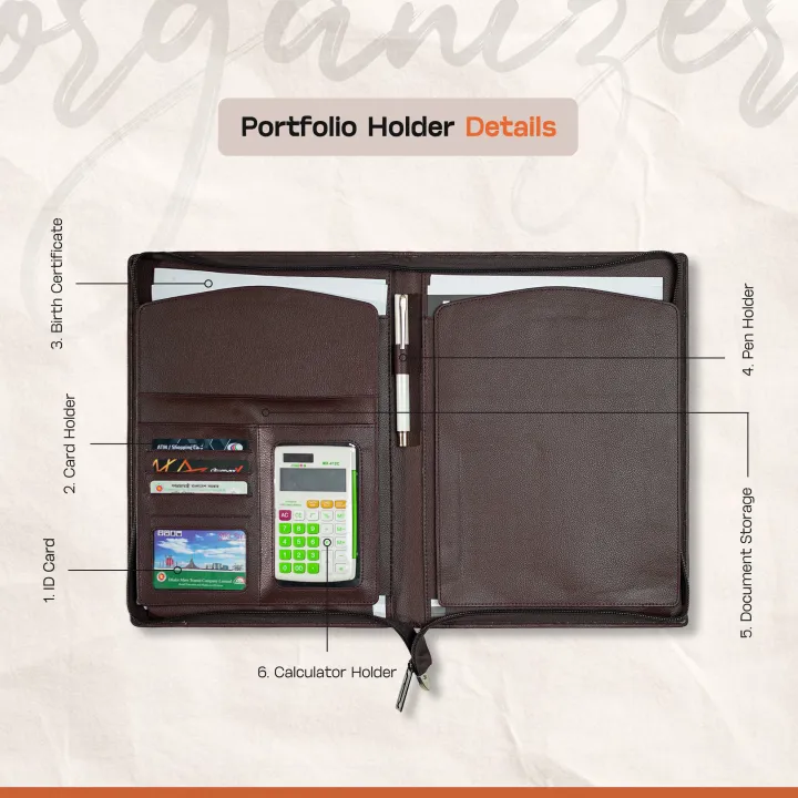 LUXIO%20Premium%20Portfolio%20Holder%20A4%20Size%20%E2%80%93%20Chocolate%20PU/PVC%20Leather%20File%20Organizer,%20Office%20Document%20Folder,%20Resume%20Holder,%20Business%20Portfolio%20Case,%20A4%20Leather%20Folder%20for%20Interviews,%20Meetings,%20Work,%20Durable%20Stylish%20Chocolate%20Portfolio%20by%20LUXIO%20-%20Image%203