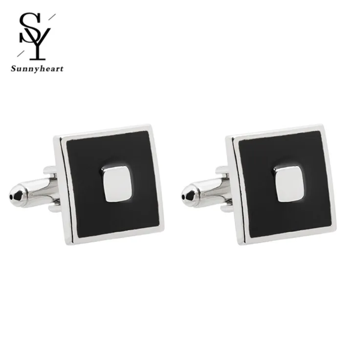 %EF%BC%88New%EF%BC%89Men%20Cufflink%20Exquiite%20quare%20Black%20Enamel%20Paint%20Cufflink%20Modern%20-%20Image%202