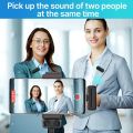 Ulanzi J12 Wireless Lavalier Microphone System Audio Video Voice Recording Mic for iPhone Or Android Mobile Phone Laptop PC Live.