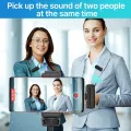 Ulanzi J12 Wireless Lavalier Microphone System Audio Video Voice Recording Mic for iPhone Or Android Mobile Phone Laptop PC Live. 