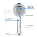 3 Spray Settings Shower Head Water Saving High Pressure Handheld Showerhead G1/2 Adjustable Bathroom Shower Head Polished Bath Handheld Shower Head Replacement. 
