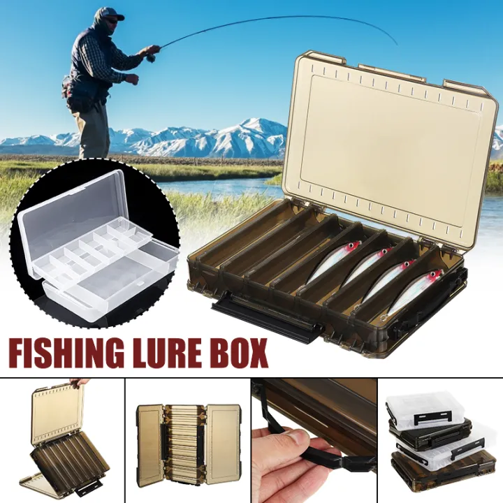 Enrich%20your%20life%20Fishing%20Lure%20Bait%20Hook%20Tackle%20Double%20Sided%20Storage%20Box%20Tan%20Case%20Clear%20Waterproof%20--%20Clear%20/%20Brown%20-%20Image%202