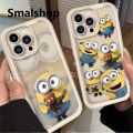 Smalshop Cartoon M-Minions Doll Case For iPhone 16 16E 15 14 13 12 11 Pro Max X XS X S Max XR SE 2020 SE4 7 8 Shockproof Silicone Cover. 