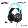 A4TECH Fstyler FH200i Stereo Surround Sound Head Phone - Over-Ear Headphone - 3.5 mm- Noise Cancelling - For Mobile/ PC/ Laptop/ PS4 - Ice Blue/Grey. 