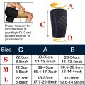 BraceTop 1 Pair Sports Thigh Compression Sleeves Breathable Elastic Anti Slip Quad and Hamstring Support Upper Leg Sleeve Unisex. 
