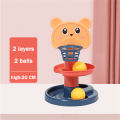 Montessori Baby Toys Rolling Ball Pile Tower Early Educational Toy For Babies Rotating Track Baby Gift Stacking Toy For Children. 