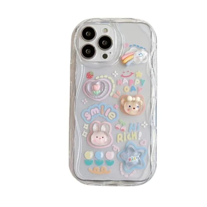 Korean%203D%20Bear%20Hang%20Phone%20Chain%20Lanyard%20Clear%20Soft%20Case%20For%20iPhone%2015%2014%20Pro%20Max%2011%2013%2012%20Mini%20XR%206%208%207%20Plus%20X%20XS%20SE%20Cute%20Cover%20-%20Image%204