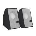 D7 Multimedia Speaker with 3.5 Aux Connectivity - USB Powered and Volume Control Laptop/Desktop Speaker - White, 2.0 Channel. 