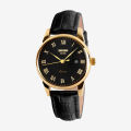 【Flash sale】 fashion couple quartz leather casual business clock waterproof watches for men women 9058. 