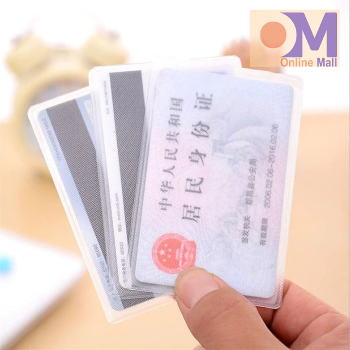 5%20pcs%20Fashion%20Simple%20PVC%20Waterproof%20Transparent%20Scrub%20Card%20Cover%20Cardholder%20Case%20Protect%20Credit%20ID%20Bank%20Card%20Holder%20Case%20-%20Image%204