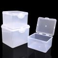 【Limited Stock Available】 Multifunctional Simple Transparent Stationery Storage Box Hardware Case Beads Container Small Chip Boxes Desktop Jewelry Organizer.