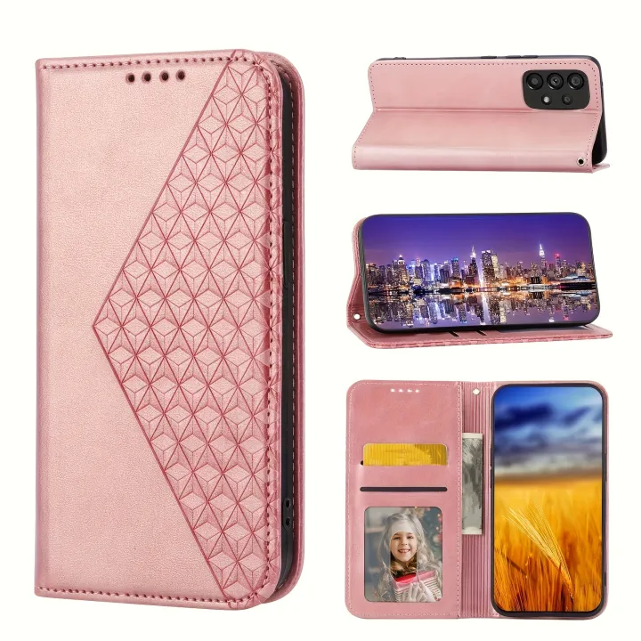 Suitable%20For%20Samsung%20Galaxy%20A54%20A53%20A52%20A51%20A32%20A33%20A12%20A13%20A14%20A22%20A24%20A23%20Phone%20Case%20With%20Lanyard%20Artificial%20Diamond%20Lattice%20Flip%20Magnetic%20Buckle%20Multi-card%20Slot%20Bracket%20Wallet%20Style%20A73%20A72%20A71%20Small%20Cow%20Pattern%20Protective%20Leather%20Case%20Business%20-%20Image%203