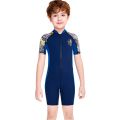 Children Swimsuit Fashion Printed Surfing Thin Diving Wetsuit For Kids Boys Short Swimwear One Piece Suit Swimming Scuba.