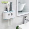 ECOCO Automatic Toothpaste Squeezers Wall Mounted Toothpaste Dispenser Dustproof Toothbrush Holder Bathroom Accessories for Home. 