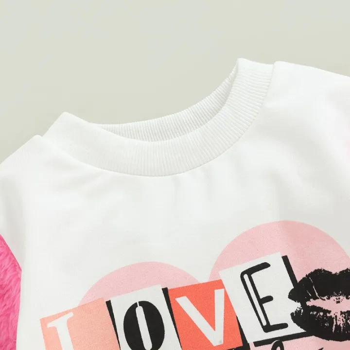 Fashion%20Newborn%20Baby%20Girls%20Valentine's%20Day%20Rompers%200-18M%20Letter%20Print%20Patchwork%20Fur%20Long%20Sleeve%20O-neck%20Sweatshirts%20Jumpsuits%20-%20Image%203