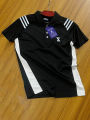 SMUG Premium Elite Edition Contrast Polo - soft touch and comfortable for day-long usage-Black.