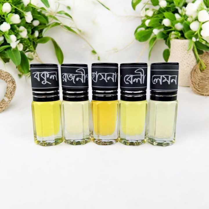 FLORAL Fragrance Traditional Attar 5pcs different Fragrance combo attar perfume for Mens Non-alcohol Halal Perfume Package FA5
