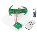 Dual Spherical Rotating LED Kit Color Clock Display Remote Control Microcontroller DIY Electronic with Downloader Easy to Use.
