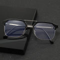 Blue Ray Cut Glass for Men - Transparent Lens, Metal Frame, Gold & Silver Colors, Suitable for Mobile, TV, Laptop Use. 