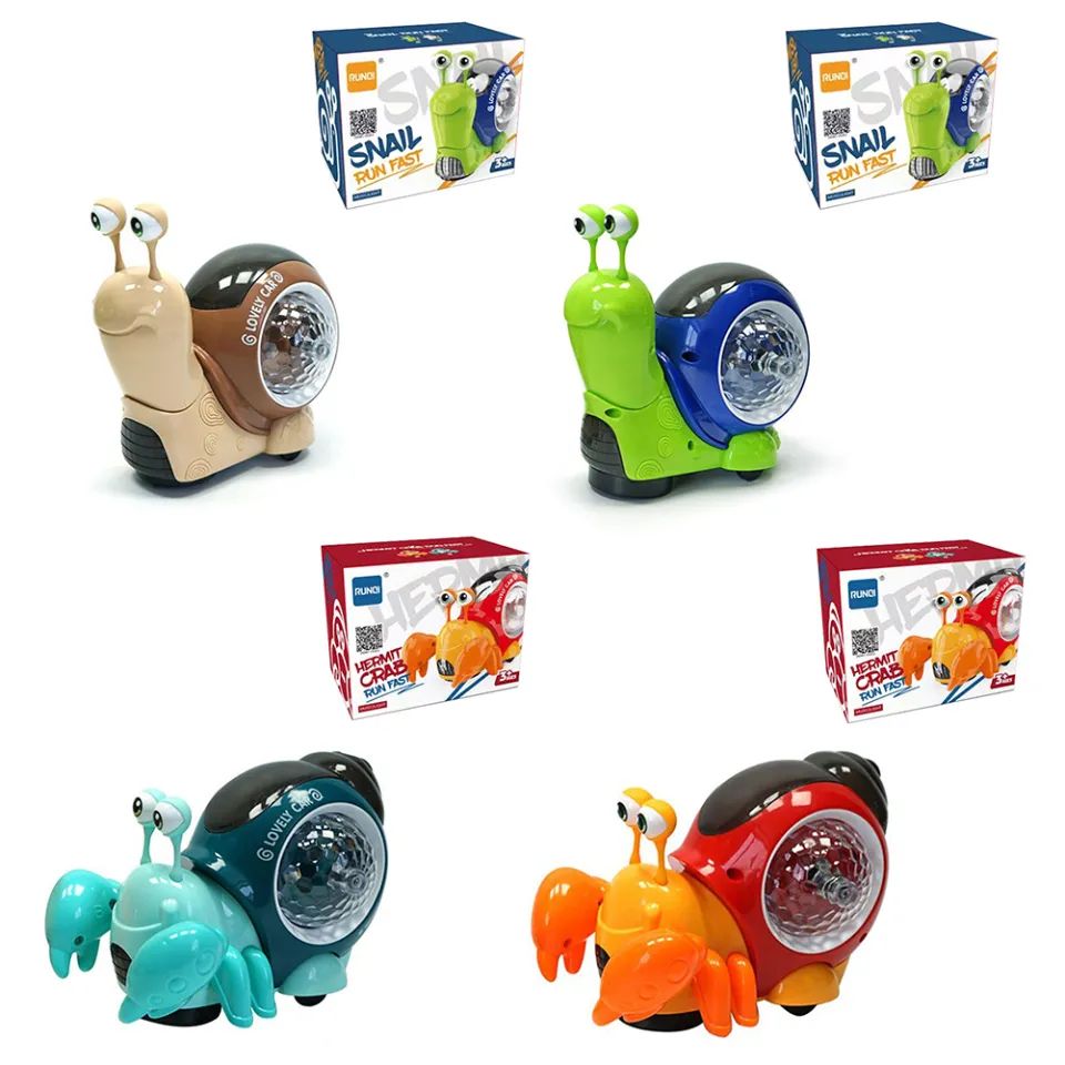 Electric Snail Toy Universal Shaking Head Snail With Music Light