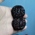 Domineering Personalized Stuffy Wang Yong Da Officer's Cap Four Buildings Floor Black Collection Walnuts Antique Jadified Hand Pieces Shaped. 