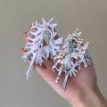 Muweordy Creativity Unique Colorful Alien Metal Conch Hair Claws for Women Girl Y2K Hollow Shell Crab Hair Clip Hair Accessories.