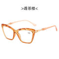 New Cat Eye Reading Glasses Transparent Diamond Rimmed Fashion HD Resin Foreign Trade Reading Glasses Cross-Border Presbyopic Wholesale.