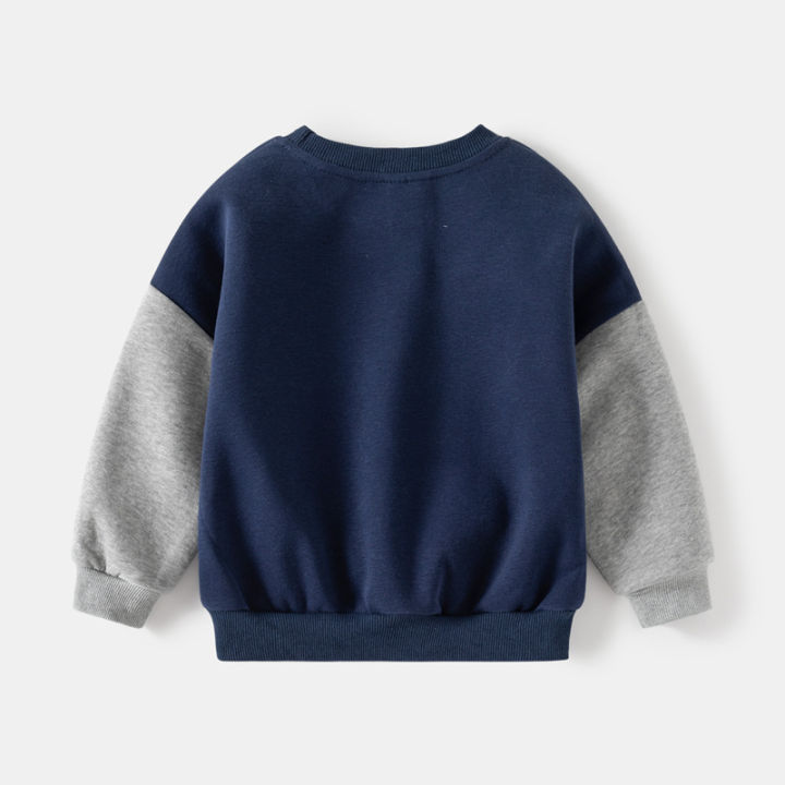 Korean%20version%20of%20children's%20clothing%20wholesale%202023%20autumn%20clothes%20boys%20two%20sweatshirts%20baby%20loose%20tops%20children's%20sleeve%20tide%20shirts%20-%20Image%203