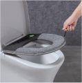 Household Soft Toilet Seat Cushion Cover Toilet Seat Zip with Handle.