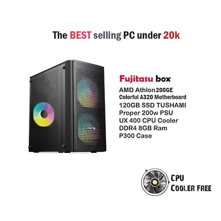 Fujitasu Box 4.0 Pro AMD athlon 3000G 8GB RAM 120GB Tushami SSD ...