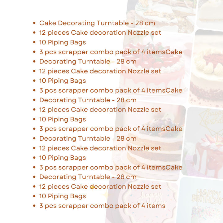 Cake%20Decorating%20Turntable%20-%2028%20cm%20+12%20pieces%20Cake%20decoration%20Nozzle%20set%20+%2010%20Piping%20Bags%20+%203%20pcs%20scrapper%20combo%20pack%20of%204%20items%20-%20Image%206