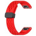 20mm Folding Buckle Hole Silicone Watch Band For Garmin Fenix 7S Solar. 