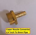 3/4" Inch Copper Nozzle Converter 3/4″ Inch To 8mm Pipe Outer Patch System Copper Body Heavy Duty Use For AC DC Water Pumps DIY. 
