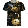 Summer fashion O-collar men's T-shirt DJ scene disco 3D printed casual T-shirt men's Asian size 100-6xl T-shirts for men.