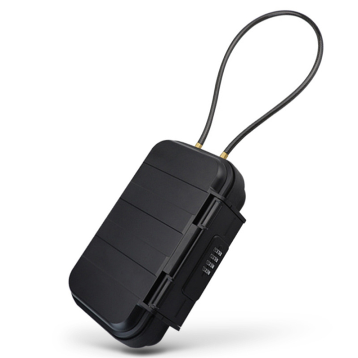 Lock Box, Phone Lock Box, Security Lock Box, Transparent Outdoor Waterproof Travel Safe,Password Beach Box Easy to Use ,Black