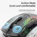 Attack Shark X2 Pro Wireless Bluetooth Mouse 2.4G TYPE C Desktop Cool Transparent RGB Mouse With Magnetic Charging Stand For PC.