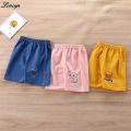 Boys Casual Shorts Cotton Elastic Waist Pants Toddler Knee Length Pants Solid Color. 