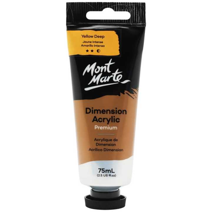 Mont Marte Dimension Acrylic 75ml-Yellow Deep
