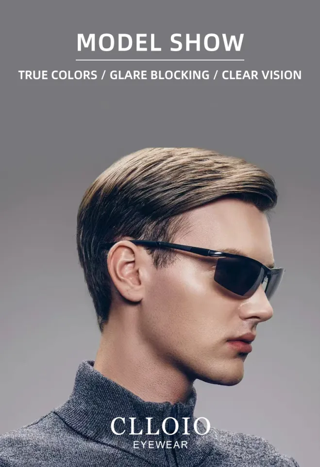 Photochromic Sunglasses Aluminum Polarized Men Driving Glasses