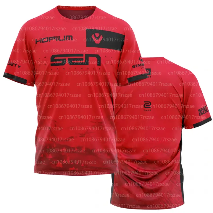 Sentinels%202024%20Esports%20Team%20Men's%20Jersey%20Summer%20Sports%20Short%20Sleeve%20T-Shirt%20Custom%20Uniform%20Playing%20Game%20Valorant%20Clothing%20Custom%20-%20Image%203