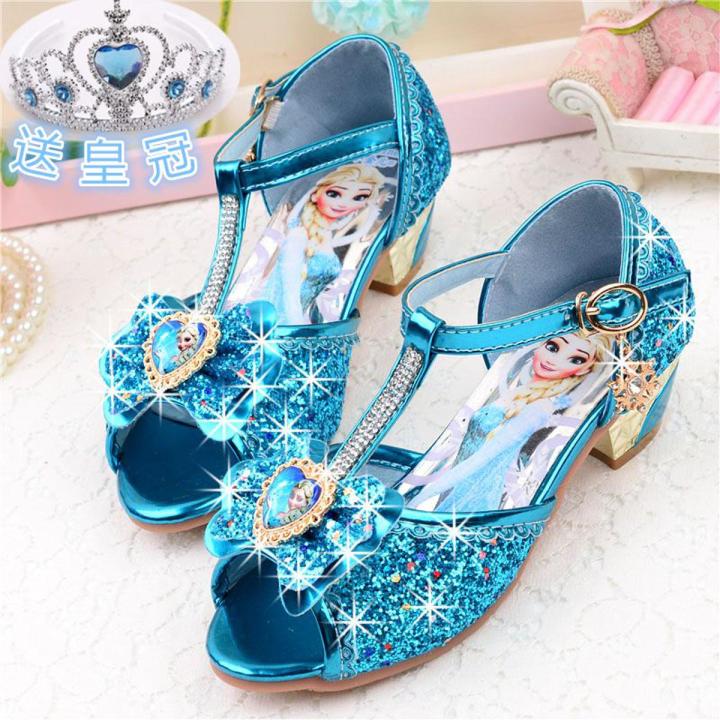 High Heels Frozen Princess Shoes Elsa Princess Shoes For Kids