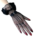Full Finger Bow Lace Net Hand Gloves For Women's - Stylish Bow Lace Net Hand Gloves For Girl's & Women's. 