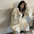 Autumn and Winter Lazy Wind Soft Waxy Sweet College Style Sweater Cardigan Female Student Korean Style Loose Wear Outer Coat. 