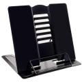 Desk Book Stand Metal Reading Rest Book Holder Angle Adjustable Stand Document Holder Portable Sturdy Lightweight(Black). 