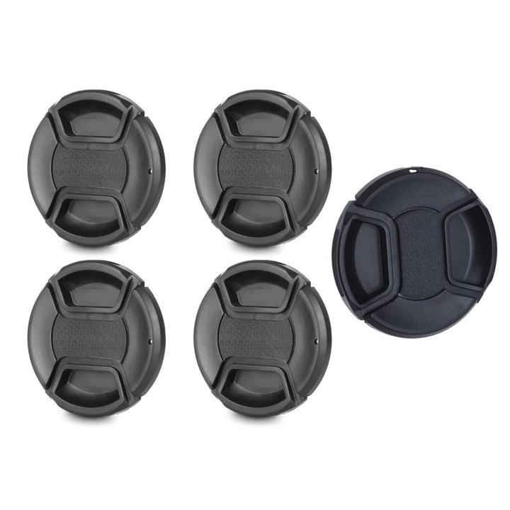 1x 67 mm Lens Cap Protective Cover & 4x 58mm Lens Cap with Lens Cap Leash Hole Bundle for DSLR Nikon Canon (58mm)